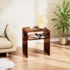 solaround Clear Acrylic End Table 2-Tier Bedside Nightstand for Living