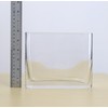 CYS EXCEL Glass Book Vase (H:6" Open:7"x2") Round Edge Oval