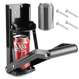Aluminum Can Crusher for Home Use Can Smasher for Recycling Wall Mounted Can Opener Manual (Black)
