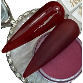 Blood Moon Dip Powder, Acrylic Powder, Nail Art Designs, Manicure or Pedicure Dipping Powder for Home or Salon Use. Dip Powder System, Long Lasting, Cruelty Free. 0.25 Oz Jar.