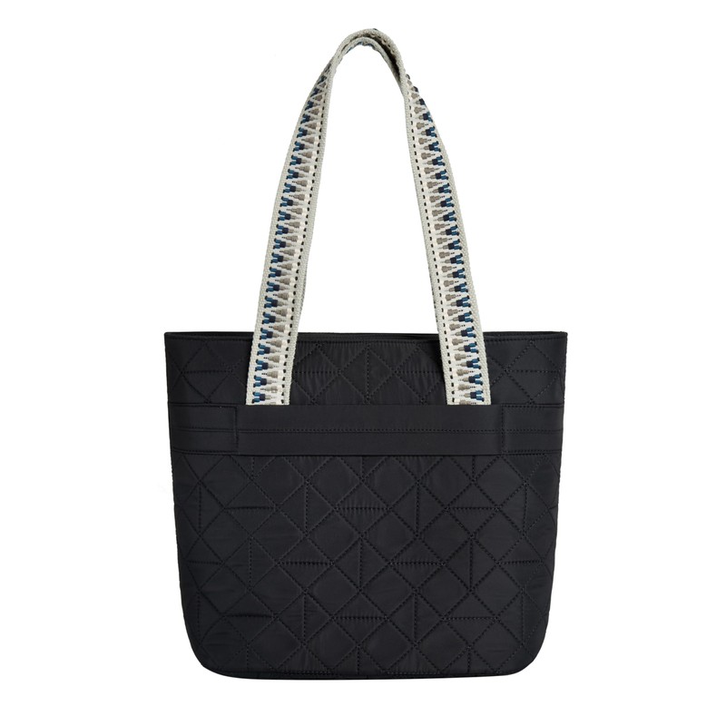 Travelon Anti-Theft Boho Tote, Black Solid