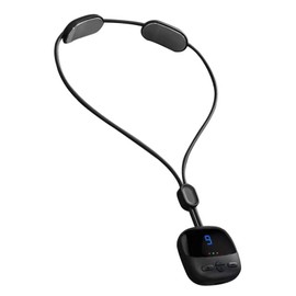 Mini Necklace Neck Massager 4 Modes 9 Strength 3 Gears Hot Compress Dual Pulse Smart Pendant Massager Black