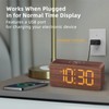 uscce Wooden Digital Alarm Clocks for Bedrooms: Dimmable Dual Alarm