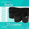 Gummiband 25 m 15 mm Wide in Black or White