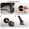 KOVOSCH 10 Pack Spring Door Stoppers Black - Flexible Heavy