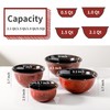 Hasense Mixing Bowls, 2.1/1.5/1.0/0.5 Qt, Nesting Bowls for Cooking, Baking,