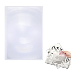 SEWACC Large Full Page Magnifying Sheet for Reading, 3X Magnifier Sheet Fresnel Lens 11.7 X 8.2 Inch Paper Magnifier for Seniors Book Lovers, Optical Aid for Small Print Low Vision Seniors