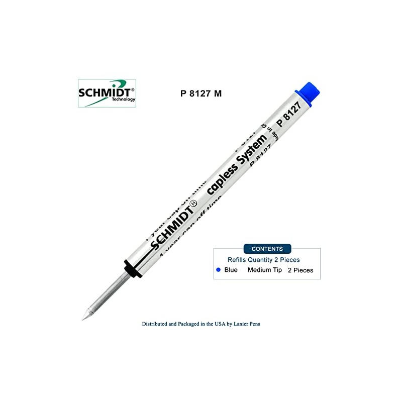 Schmidt Retro 1951 Short Capless Rollerball Ink Refill Medium Tip,