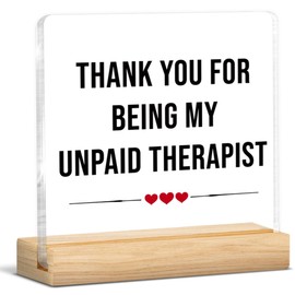 Thank You Gifts for Women Friends Nurses Therapist, Teacher Appreciation Gift, Friendship Gifts for Besties Sisters, Thanksgiving Christmas Gift Ideas Acrylic Sign Home Office Desk Decor