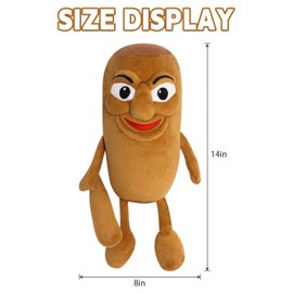 Bambebe Italian Brainrot Inspired Plush Toy 14 Inches Tung Tung Tung Sahur Plush Soft Stuffed Meme Dolls for Collectors, Aesthetic Décor & Funny Gift Ideas