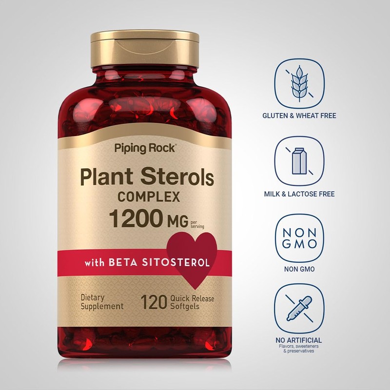 Piping Rock Plant Sterols Supplement | 1200 mg | 120