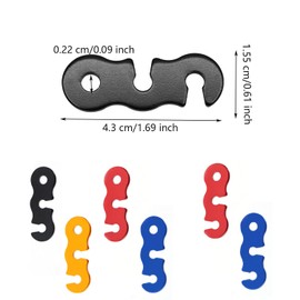 WADY Aleación de Aluminio, Ajustador de Cable Guyline, Tensores de Tienda, Hebilla Antideslizante con Cordón ​Sujetador de Cuerda para Tienda, Hebilla de Cuerda de Paracaídas (Naranja, M)