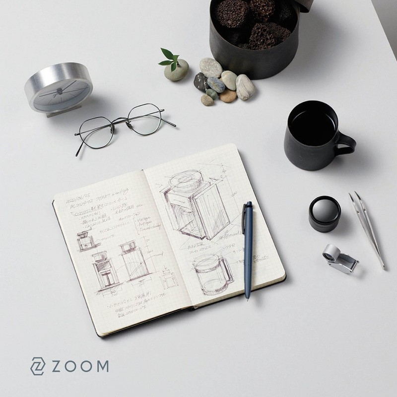 ZOOM C1 Oil Based Ballpoint Pen, 0.7 mm, Graphite Blue,