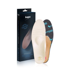 Kaps Finest cowhide leather insoles with metatarsal and longitudinal arch support, Relax Limited, Beige, 45 EUR - 11 UK Men