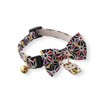 Necoichi Lucky Cat Charm Bow Tie Cat Collar (Black)