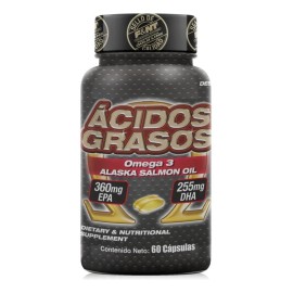 F&nt Omega 3 Ácidos Grasos: Ácido Graso De Salmón De Alaska. Sabor Natural / Cápsulas
