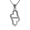 DEPHINI - Two Heart Necklace - 925 Sterling Silver -