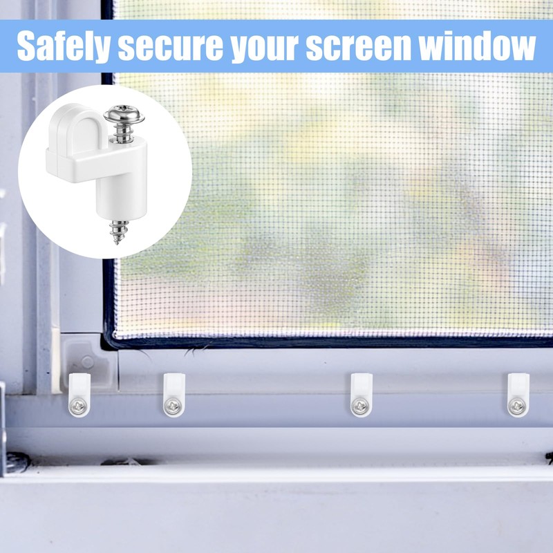 48 Pack 3/8 Inch Window Screen Clips Bulk, Screen Clip