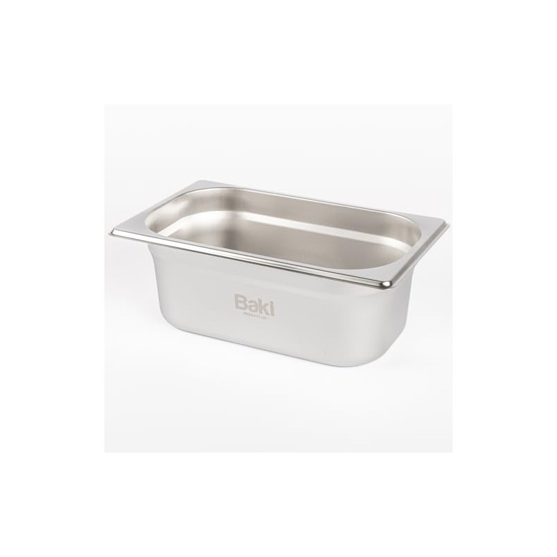 Baki Stainless Steel Gastronorm Container 1/4 Food Pan 65, 100,