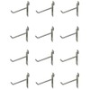 12 Count 4" Chrome Slat wall, Slat board Hooks, Panel