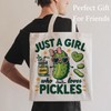 LADOCK Funny Pickle Tote Bag, Pickle Lover Gifts Canvas Tote