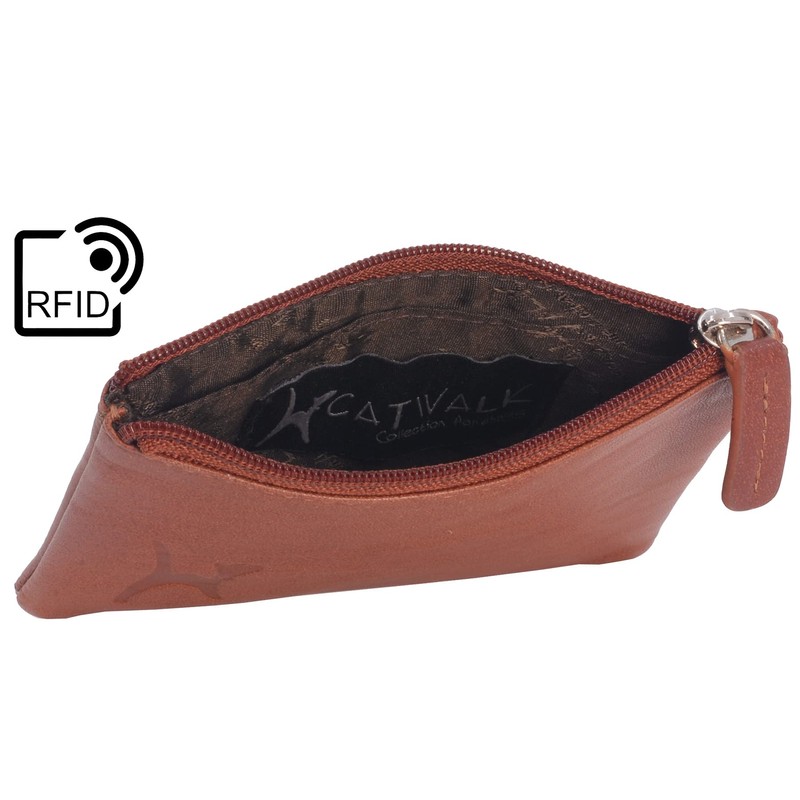 Catwalk Collection Handbags - Women's Leather Coin Purse - Wallet