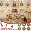 12 Pcs Christmas Kitchen Cabinet Wreaths Bulk, Red, Green, White