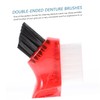 Gatuida 4Pcs Mini Denture Brushes Portable Multi Functional Small Oral