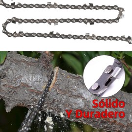 MITEGELO Motosierra de Bolsillo, Sierra de Alambre Manual Portátil, Mango de Paracord de 25 Pulgadas y 11 Dientes Bidireccionales, corte de árboles, equipo de salvamento, poda o uso de emergencia.