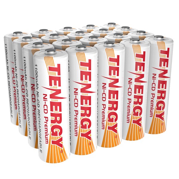Tenergy AA Premium NiCd - Pilas recargables (1100 mAh, 1,2