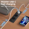 Tischplatte Steckdose mit USB C,Tischsteckdose Doppelstecker für Tischplatte oder Arbeitsflächen,Schreibtisch