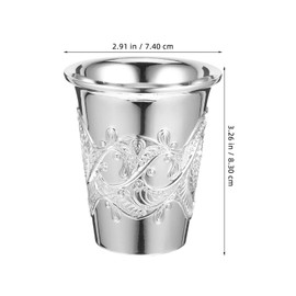 HOLIDYOYO 1set Cup with Saucer Metal Plated Wine Cup for Shabbat and Passover Celebrations Elegant Judaica Holiday Option