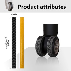 DINTSTYLE 4Pcs Luggage Wheel Covers, Suitcases Wheel Covers, Silicone Luggage Protector, Durable, Mute and Shock Absorption, Waterproof (Black P)