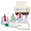 Massage Schröpfen Set mit 12 Schröpfgläser aus Kunststoff mit Vakuumpumpe
