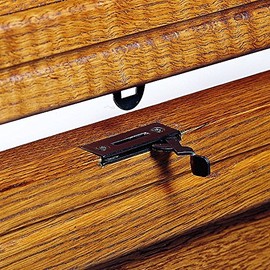Lid Closer Hardware for Cabinets, Chests & Trunks – Durable Bronze Finished Right Hand Safe Catch Lock – Easy to Use Toolbox Locks w/Soft-Close Functionality - Perfect Latch Hook Kit for Wooden Boxes