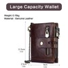 PORRASSO Women's Leather Wallet Credit Card Holder with RFID Protection