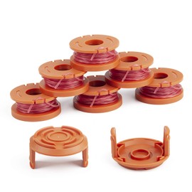 Trimmer Spool Line for Worx, Edger Spool Compatible with Worx Trimmer spools Weed Eater String, Trimmer Line Refills 0.065 inch for Electric String Trimmers, Weed Wacker Spool Replacement Parts