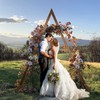 Wooden Wedding Arch 8.2FT, Triangle Wedding Arch, Wedding Arches for