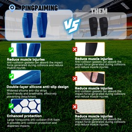 Children's Football Shin Pads - Breathable & Non-Slip Shin Pads Football Men | Designed for Adolescent Football Players (72 g/1 Pair)