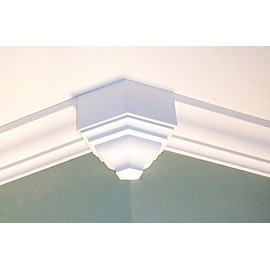 Crown Molding Corner 225 Degree Outside Block Fits 4 1/2 - 4 5/8 Inch Crown Molding