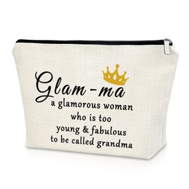 Grandma Gifts from Grandchildren Makeup Bag Mother's Day Gifts for Grandma Cosmetic Bag Grandma Birthday Gifts Retirement Gifts for Grandmother Christmas Gifts Cosmetic Travel Pouch