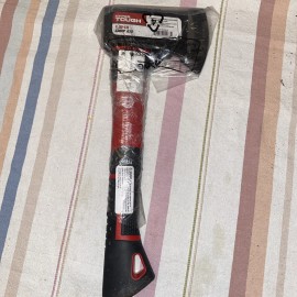 Hyper Tough 1-1/4lb Camp Axe with Shock Absorbing Anti Slip Fiberglass Handle