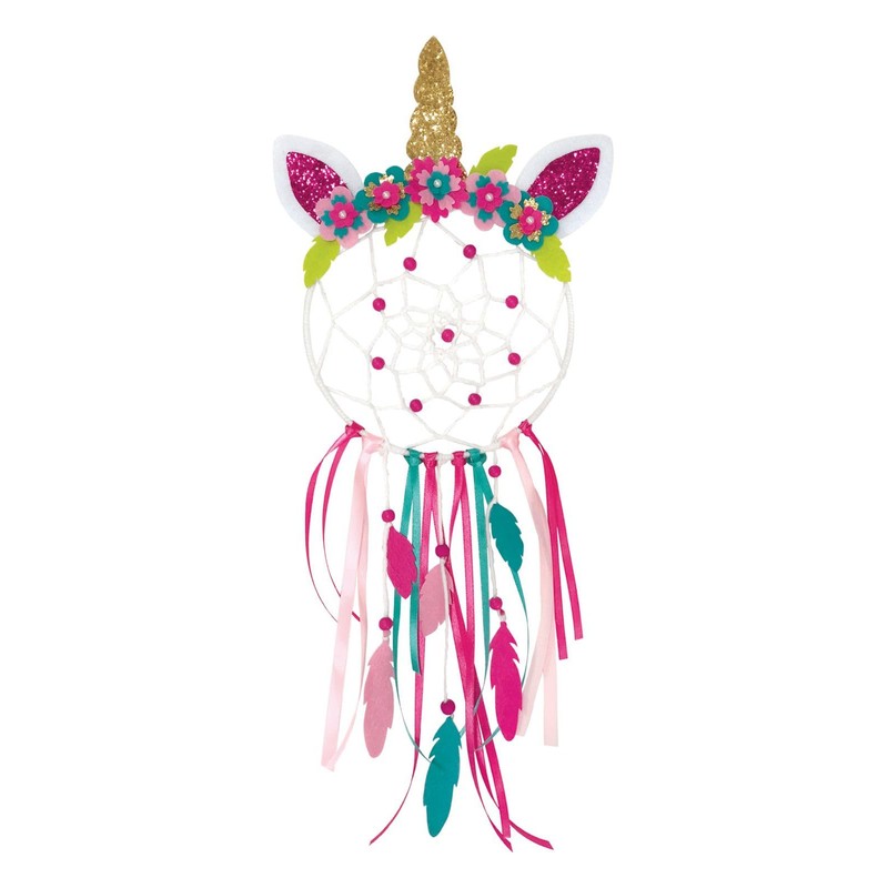 Lena 42701 Dreamcatcher Unicorn Craft Set, 56 Pieces, Complete Set