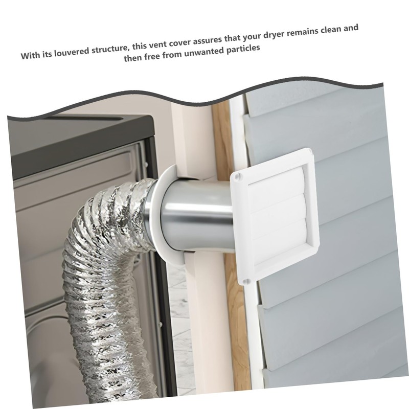 KOMBIUDA Outdoor Louvered Dryer Vent Cover Airflow Vent for Window