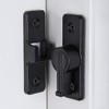 Wocoe 3 Packs Barn Door Latches,Black 90 Degree Gate Lock,Flip