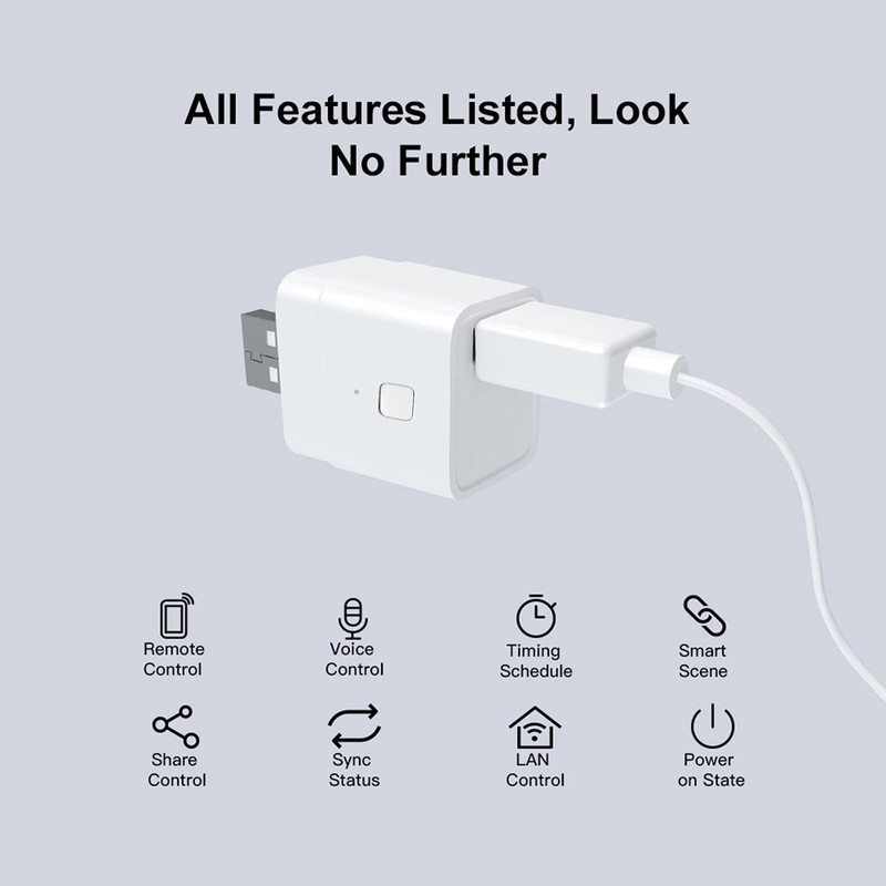 Sunydog Tuya Micro 5 V Wireless USB Smart Adapter, Flexible