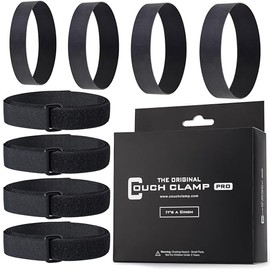 Pro Heavy Duty Couch Connectors for Sliding Sofas (4 Pack) - Easy Install Strap & No Tools Required - Hook & Loop Cinch Straps- Universal Fit Ideal for 3 Piece Modular Sectional Sofa