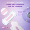 MaxION® Natural Cotton Ultra Thin Winged Sanitary Pads, Unscented, Trifold
