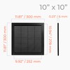 HVAC OV 10" x 10" Inch (Grille Dimensions) Black Plastic