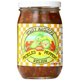 Tony Packo's Pickles and Peppers Relish, 16 Ounce Jar
